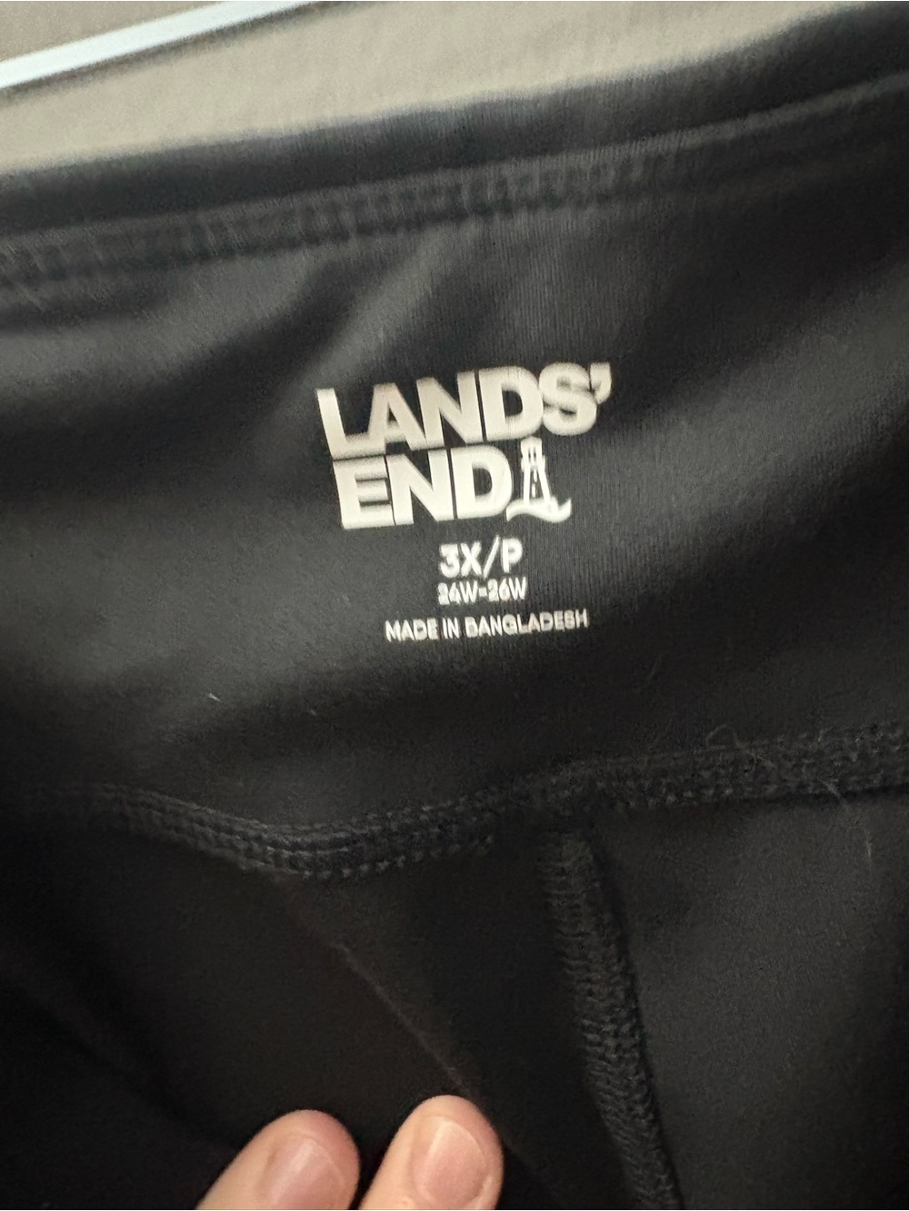 Lands' End Black High-Rise Leggings